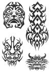 tribal mask picture tattoo